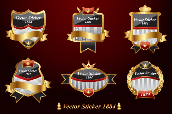 free vector European label vector
